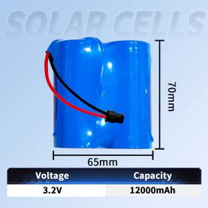 Solar lithium rechargeable na baterya 3.2V 6000mAh/12000mAh/18000mAh