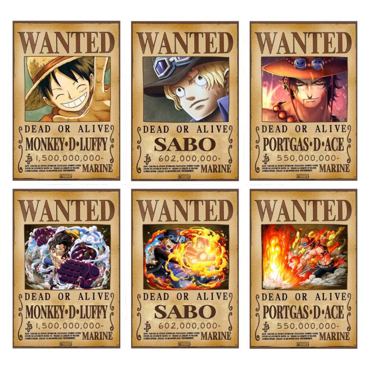 Poster truy nã 3 anh em Luffy, Sabo, Ace ver 1 + ver 2 - One Piece ...