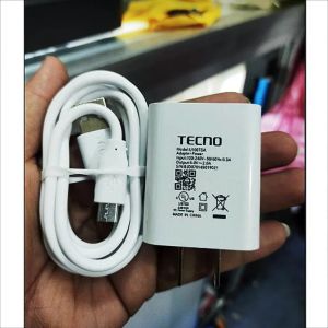 CARDINAL DEPOT :TECNO Fast Charger 18W – 2-in-1 Original Charging Cable (Type-C + Micro USB) for Android