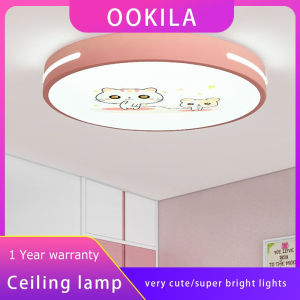 ookila Led ceiling lamp 40 cm 3 color dimming indoor living room dining room aisle bedroom lamp cartoon childrens room lamp newest household lamp series simple round chandelier