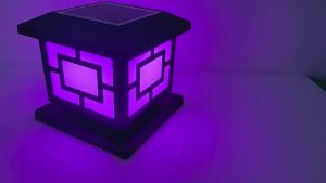 SXH  Solar Column Garden Light   Colorful Pillar Lamp LED Outdoor Garden Yard Lighting Wall Lamp