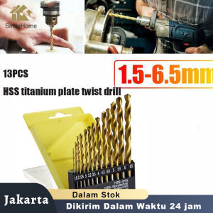 13 Pcs Mata Bor Besi Set 1.5 - 6.5 mm  Mata Bor HSS Twist Drill Bitset Termurah Berkualitas