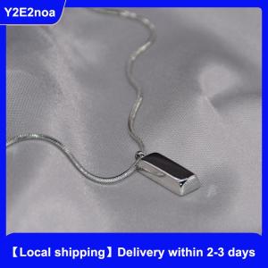 【Local shipping】 Creative Men Necklace Cool Geometric Necklace Titanium Clavicle Chain Boyfriend Gift Color Bricks Punk Couple Necklace
