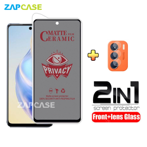 PAKET 2in1 Anti Gores Layar Privacy Infnix Zero 5G Free Tempered Glass Camera Lens