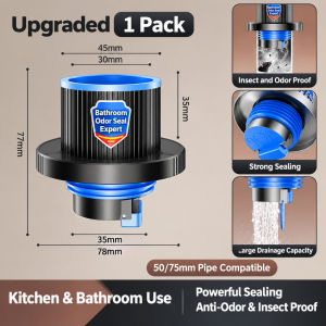 2PCS Anti Odor Floor Drain Core | 50/75mm Pipe Filter Drainage Cover | Anti-Clogging & Anti-Odor Tool