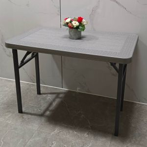 Foldable Plastic Rattan Desk Dining Table High Quality Table Heavy Duty Table 75x75cm