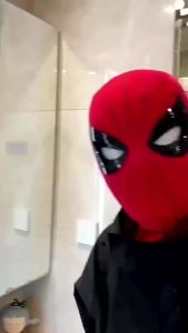 face Hood Cover Eyes movable With Light The Amazing Far From Home Gwen Stacy luminous face Mask Blinkable Cosplay Helmet