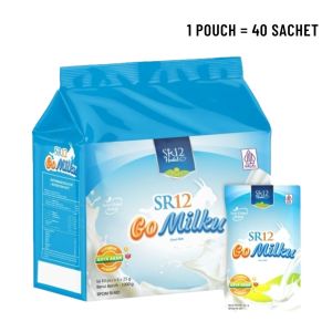 SR12 GoMilku 1 Pouch 40 Sachet 1000gr Susu Kambing Etawa Bubuk Original Asam Urat Nyeri Sendi VSR025