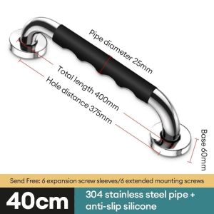 Stainless Steel Shower Grab Bar Non-slip Bathroom Shower Tub Toilet Handle Bathroom Accessories