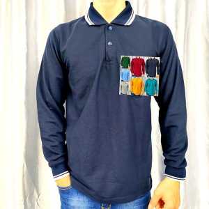 Kaos Kerah Polos Lengan Panjang / Kaos Lengan Panjang Pria/Wanita / Kaos Atasan Pria- Olpinb