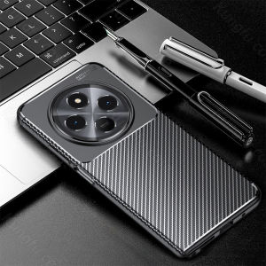 เคส Redmi14C สำหรับ Xiaomi Redmi 14C Redmi14C สีแดง Mi 4G 5G เคสฝาหลังแบบด้านซิลิโคนคาร์บอนไฟเบอร์เนื้อนิ่มกันกระแทกเคสใส่โทรศัพท์