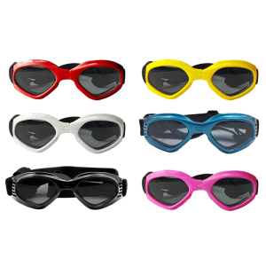 Foldable Dog Sunglasses Sun Protections Windproof Designs Eyewears For Small Breeds with Adjustable Elastic Strap
