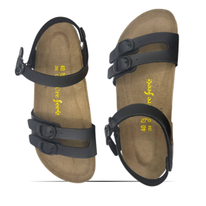 SURE FEET Healthy Sandals (SF1004) | Navy & Black | All-Day Comfort with Arch Support