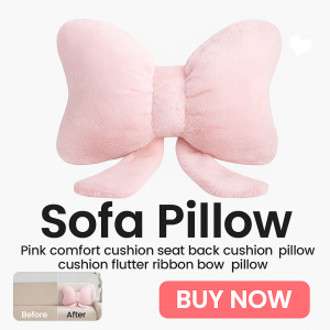 Sofa Cushion Pink Ribbon Bow Comfort Cushion Cushion Back Cushion