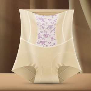 High Waist Anti-Bacterial Shaping Tummy Tuck Pants Plus Size Butt Lifting Slimming Underwear Seamless Double Layer Briefs