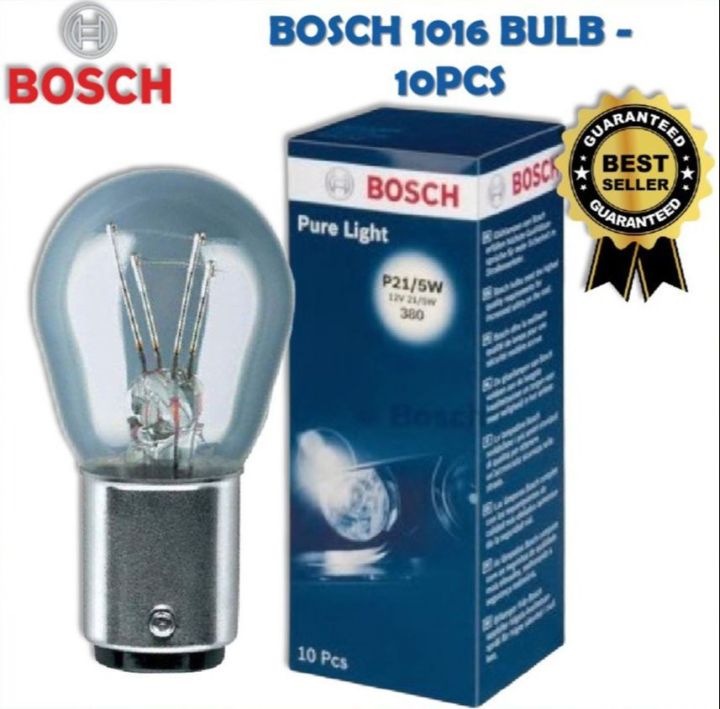 10pcs x Original Bosch Pure Light P21w Bulb 1141 Signal Bulb