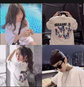 [HCM]Áo thun nữ form rộng Hàn quốc in hình SWE dễ thương vải dày mịn mát đường may sắc sảo không phai màu không dính giặt