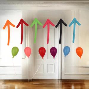 QUANSEN 1 Set 3D Balloon Cloud Fridge Magnets Creative Musical Notes Magnet Refrigerator Message Sticker Home Description