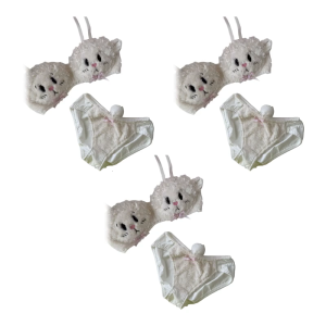 Vui Cừu Bộ đồ lót Giả Lông Thú Áo ngực Và Panty Sang Trọng Bộ đồ lót Phim Hoạt Hình Đáng Yêu Bộ áo ngực quà tặng ngày lễ Cho Phụ Nữ