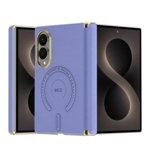 for Samsung Galaxy Z Fold 8 Ultra 8/7/6/5 Trifold Magnetic Case PGL-Orange | [Compatible with Magnetic] Vintage PU Leather Central Axis Magnetic Slim Shockproof Protective Cover
