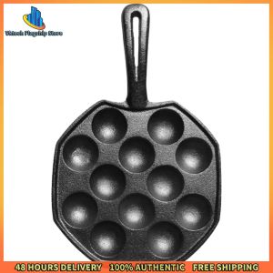 Vktech 12 Holes Ball Baking Tray Non Stick Takoyaki Grill Pan