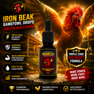 IronBeak Gamefowl Conditioning Drops - Triple Edge Bio-Boost Formula for Stamina & Recovery 15 ML