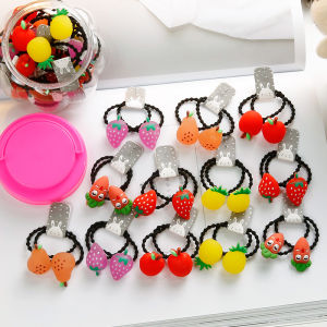 Korean Kids Colorful Cute Fruit 2pcs Rubber Bands/Hair Bands 2pcs
