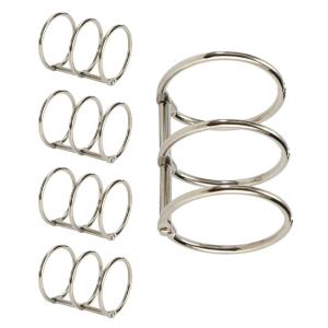 5 Pcs 3 Rings Metal Loose Leaf Binders Book Rings Binder Rings Snap Split Hinged for Notebook Diary Photo Album