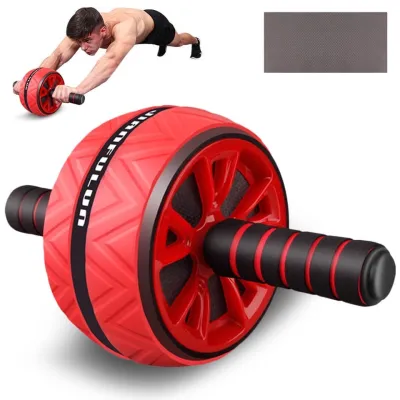Abdominal Roller Exercise Wheel Fitness Equipment Mute Roller For Arms Back Belly Core Trainer Body Shape With Free Knee Pad For Men and