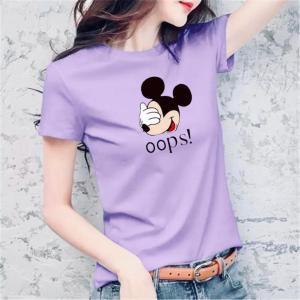Koas oblong Wanita Tren masa kini Oops Miky Tumblr Tee Soft Combad 30s T-shirt Wanita