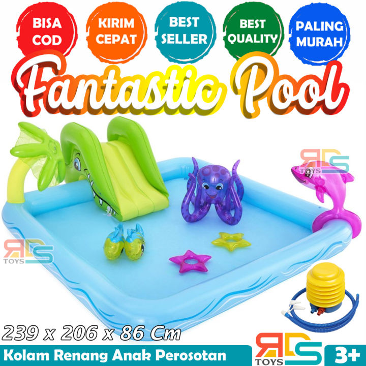 Bestway 53052 Kolam Renang Anak Jumbo Meter Perosotan Fantastic