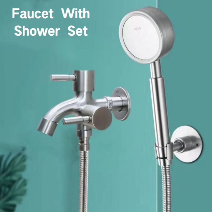 SUS304 With Faucet Shower Set High Pressure Universal Hand Multiple