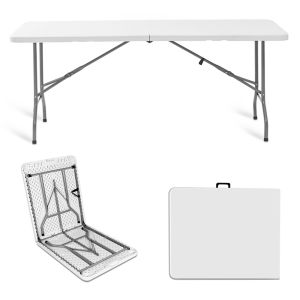 โต๊ะพับ โต๊ะแคมป์ปิ้ง โต๊ะปิกนิคพกพา โต๊ะพับอลูมิเนียม โต๊ะพับได้ 180x70x74cm รับน้ำหนักได้ 500 กก