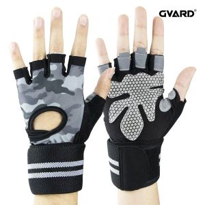 GVARD Sarung Tangan Army Abu Angkat Beban Fitness Glove Gym Microfiber Kualitas Premium Pria wanita
