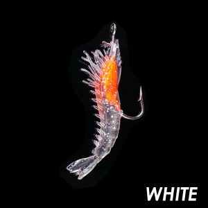 4pcs Umpan Tiruan Soft Plastic Udang Silicon Simulation Shrimp 6cm 3g With Hook Ready Stock Fishing Lure Luminous