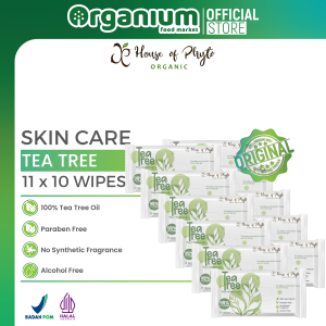 Phyto Organic Tissue Basah Tea Tree Wipes Buy 10 Get 1 Free
