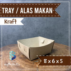 Paper Tray Kraft Laminasi S M dan L isi 50 PCS Food Tray Paper Bahan Kraft isi 50 + Laminasi