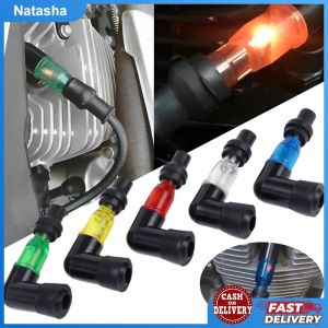 Universal Motorcycle Flash Spark Plug Cap Motorcycle Ignition Spark Plug Cap Elbow Flashing Spark Plug Cap For Motorbike