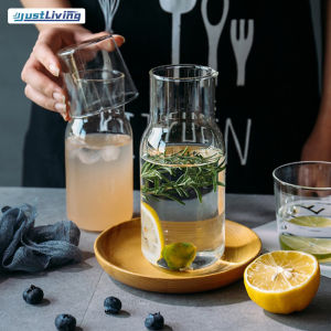 JustLiving Japanese One Person Drinking Pot Cup Set Creative Heat Resistant Glass Coffee Milk Cup Tea Glasses Cold Water Kettle