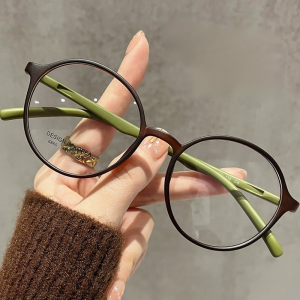 Retro Round Frame Reading Glasses Ultra-Light HD Anti-Fatigue Reading Eyewear Full Frame Anti-Blue Light Presbyopia Glasses