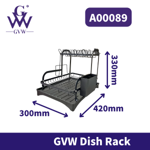 GVW Rak Pinggan Mangkuk Rak Dapur Dish Rack Kitchen Rack Rak Besi Bertingkat Rak Shelf Table Dapur