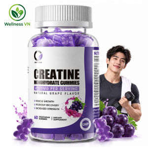 Kẹo dẻo Creatine Monohydrate 4000mg Tăng cường năng lượng cơ bắp tăng sức bền cơ bắp giảm mệt mỏi và cải thiện hiệu suất thể thao