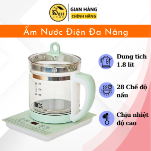 Bộ Ấm Điện Siêu Tốc Đa Năng 1.8L Bình Siêu Tốc Thuỷ Tinh Chịu Nhiệt Cao 28 Chức Năng Nấu Chế Độ Hẹn Giờ Thủy Tinh Chống Sốc Nhiệt Cao Cấp