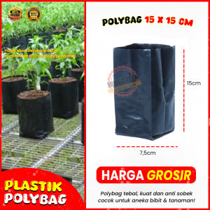 10 Plastik polibek / Polybag 15 x15 u polibag poly bag 15 x 15 pot kantong semai benih bibit tanaman