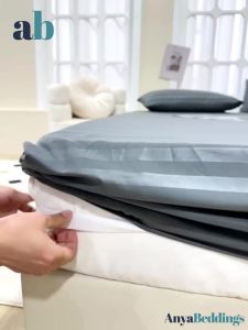HOTEL QUALITY FOAM /BED COVER SATIN STRIP WITH LONG ZIPPER –  CANADIAN COTTON  M&A