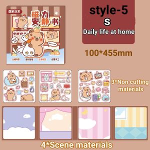 Magnetic Straw Book Magnetic Quiet Book Handmade DIY Childrens Toy Capybara Silent Book Educational Toys