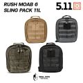 5.11 RUSH MOAB 6 SLING PACK 11L กระเป๋าคาดอก กระเป๋าเป้ เป้สะพายเฉียง Camping เดินป่า สายสะพายปรับได้ มีช่องเยอะ. 