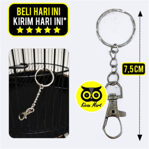 Kicau Mart Rantai Kunci Sangkar Sempati Bulat Gembok Pengaman Kandang Burung Kucing Anjing Sugar Glider Hamster Musang Rantai Besi Gantungan Keychain Rtosm