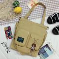 Mumu 3026 Japanese Large Canvas Tote Bag With Zipper Sling Bags For Women (No Keychain?. 