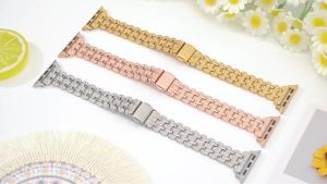 Gold Bling Diamond Band Compatible with Watch Bands for Women 38mm 40mm 41 mm 42mm 44mm 45mm 46mm 49mm for iWatch Series 11/10/9/8/7/6/5/4 SE/Ultra 3/2/1 Dressy Jewelry Gold Wristband Strap Shiny Bracelet